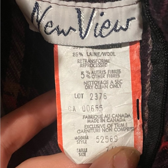 Vintage 1970’s NewView Ladies Plaid Wool Trousers Size 4-5 - Picture 6 of 6